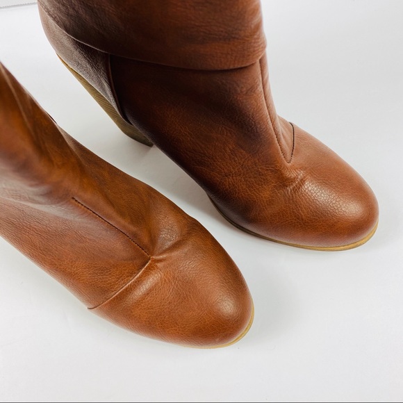 Kohl’s Shoes Kohls Brown Zip Up Heeled Ankle Boots Poshmark